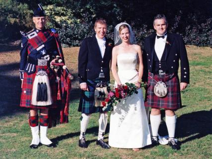 wedding party and piper